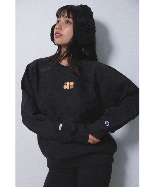 ALEXIA STAM（アリシアスタン）の「[Champion for ALEXIA STAM] Crew Neck Sweatshirt /別注 Championスウェット（スウェット・レディース・グリーン/グレー/ブラック・M）」の5枚目の写真