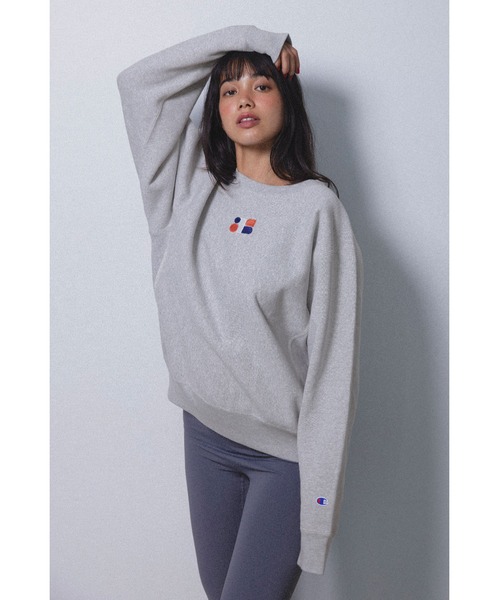 ALEXIA STAM（アリシアスタン）の「[Champion for ALEXIA STAM] Crew Neck Sweatshirt /別注 Championスウェット（スウェット・レディース・グリーン/グレー/ブラック・M）」の12枚目の写真