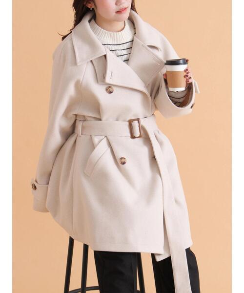 ehka sopo（エヘカソポ）の「ネップツィードセーラー衿コート（その他