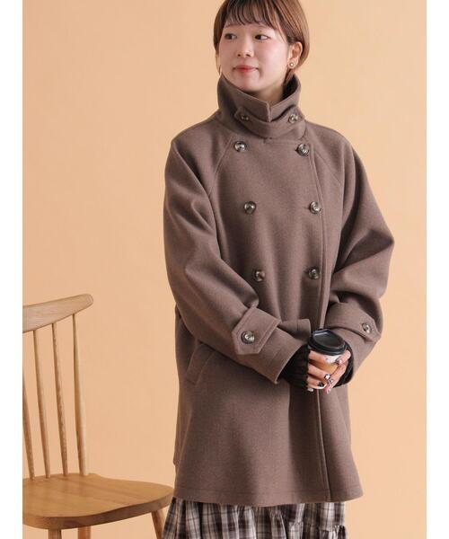 ehka sopo（エヘカソポ）の「ベルト付スタンドカラーコート（その他アウター・レディース・モカ/キナリ/チャコールグレー・F）」の6枚目の写真