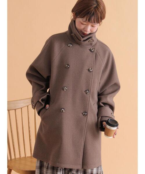 ehka sopo（エヘカソポ）の「ベルト付スタンドカラーコート（その他アウター・レディース・モカ/キナリ/チャコールグレー・F）」の7枚目の写真