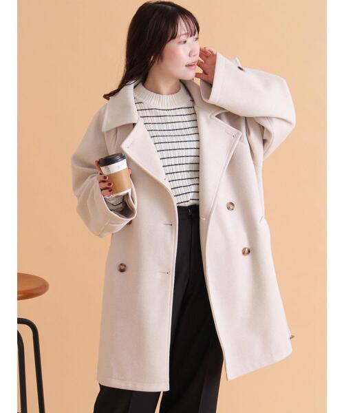 ehka sopo（エヘカソポ）の「ベルト付スタンドカラーコート（その他アウター・レディース・モカ/キナリ/チャコールグレー・F）」の14枚目の写真