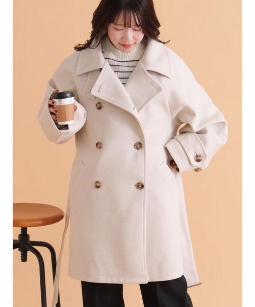 ehka sopo（エヘカソポ）の「ベルト付スタンドカラーコート（その他アウター・レディース・モカ/キナリ/チャコールグレー・F）」の16枚目の写真