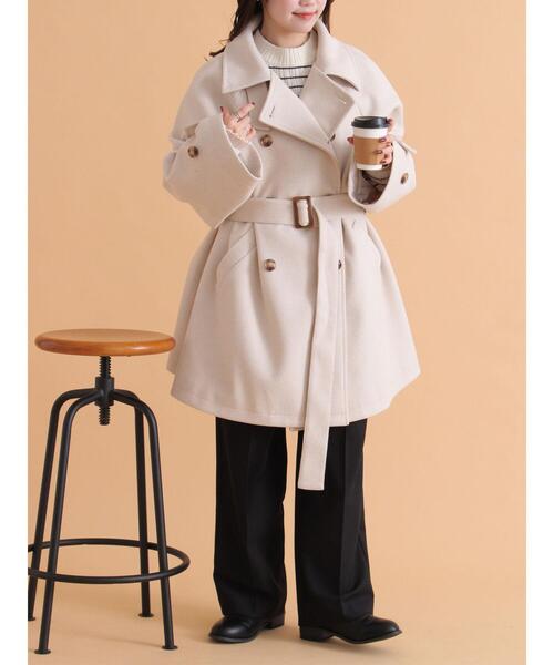 セール】ベルト付スタンドカラーコート（その他アウター）｜ehka sopo