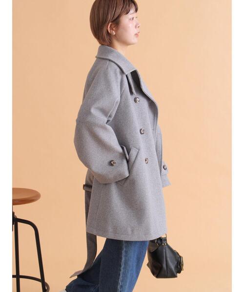 セール】ベルト付スタンドカラーコート（その他アウター）｜ehka sopo