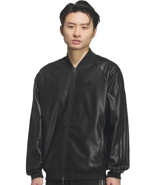 adidas SST PLEATHER TRACK TOP / アディダス スーパースター プレザー