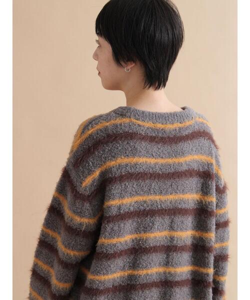 sm2rhythm（サマンサモスモスリズム）の「ボーダーブークレニットプルオーバー（ニット/セーター・レディース・ネイビー/グレー・F）」の14枚目の写真