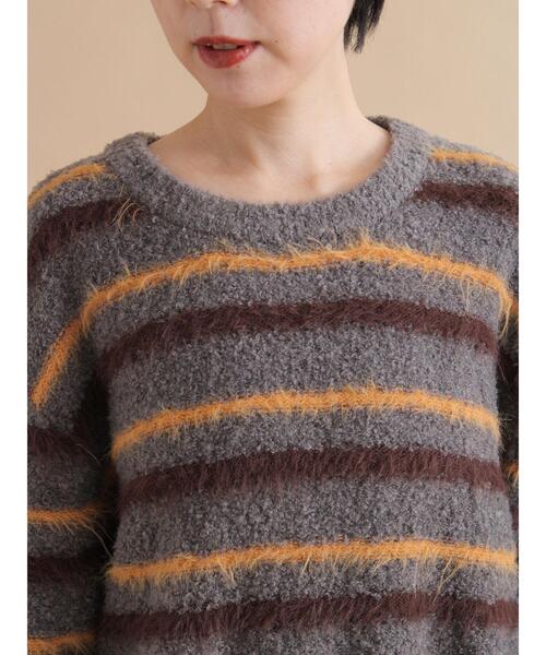 sm2rhythm（サマンサモスモスリズム）の「ボーダーブークレニットプルオーバー（ニット/セーター・レディース・ネイビー/グレー・F）」の17枚目の写真