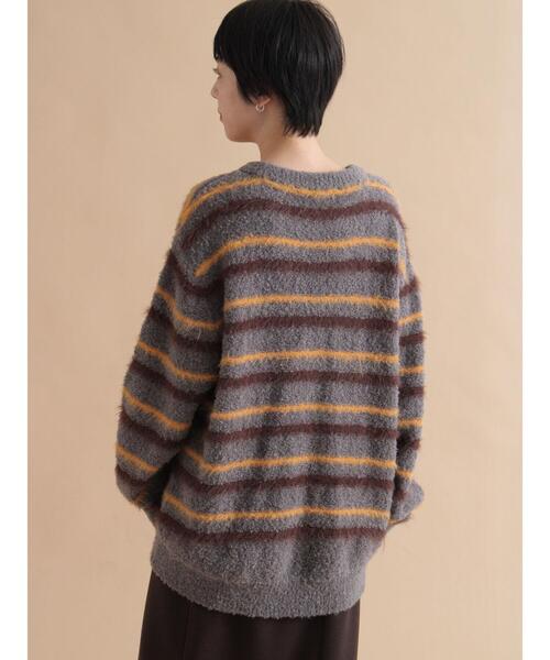 sm2rhythm（サマンサモスモスリズム）の「ボーダーブークレニットプルオーバー（ニット/セーター・レディース・ネイビー/グレー・F）」の20枚目の写真