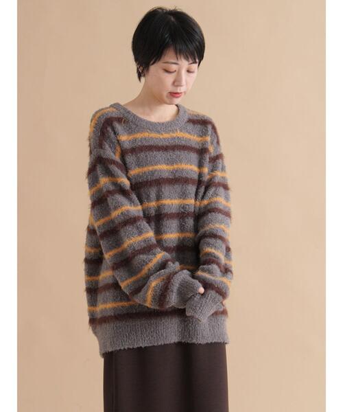 sm2rhythm（サマンサモスモスリズム）の「ボーダーブークレニットプルオーバー（ニット/セーター・レディース・ネイビー/グレー・F）」の22枚目の写真