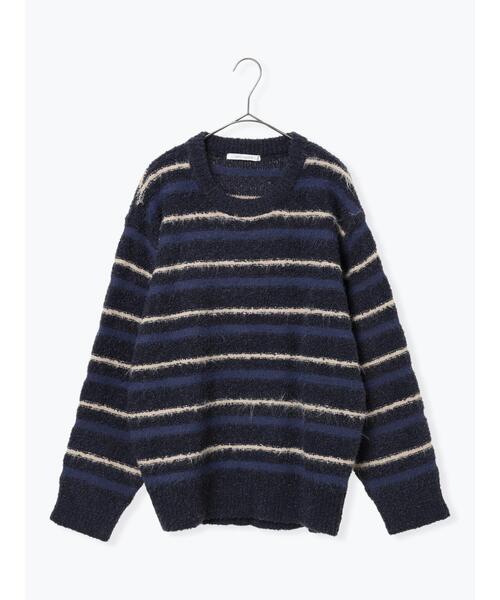 sm2rhythm（サマンサモスモスリズム）の「ボーダーブークレニットプルオーバー（ニット/セーター・レディース・ネイビー/グレー・F）」の6枚目の写真