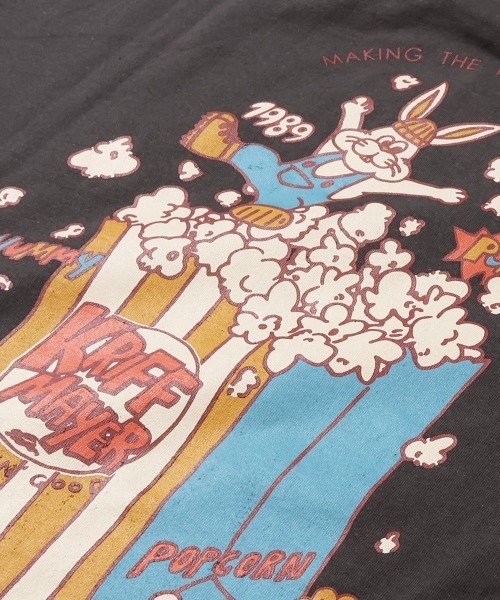KRIFF MAYER Lady's Collection(クリフメイヤーレディースコレクション)の「Aライン チュニックTシャツ ポップコーン / バックプリント ロンT(綿100%・体型カバー)(Tシャツ/カットソー・レディース・イエロー/カラフル/ブルー/オフホワイト/チャコール・LARGE/MEDIUM)」の22枚目の写真