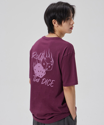 [  ザ ダイス]コットンルーズフィット半袖Tシャツ_プラムパープル