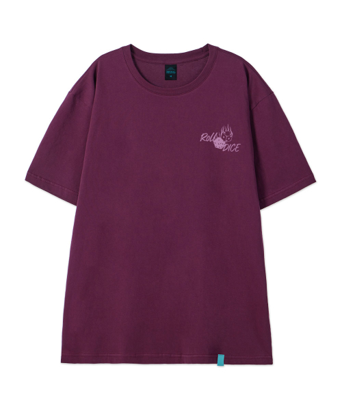 ASTRAL PROJECTION（アストラルプロジェクション）の「[  ザ ダイス]コットンルーズフィット半袖Tシャツ_プラムパープル（Tシャツ/カットソー・メンズ・その他・LARGE/MEDIUM/X-LARGE/XX-LARGE）」の2枚目の写真
