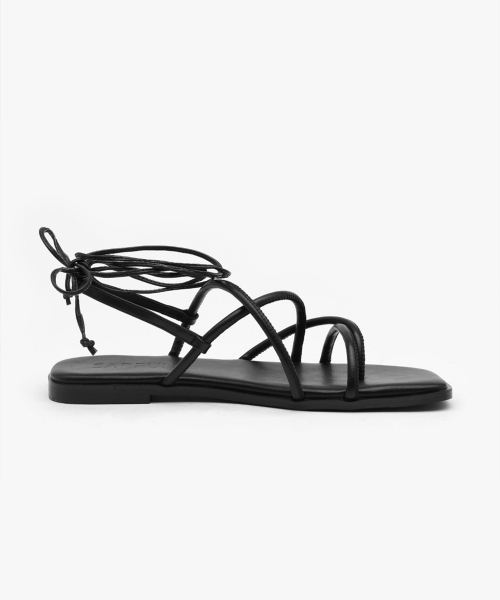 SAPPUN（サプン）の「Levia レースアップ ストラップ サンダル (1cm)（サンダル・レディース・ブラウン/シルバー/ブラック/アイボリー・22.5cm/23cm/23.5cm/24cm/24.5cm/25cm/25.5cm）」の8枚目の写真