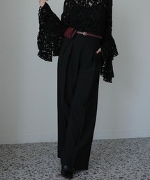 anuans | ミッドウェイトツータックワイドパンツ(スラックス)