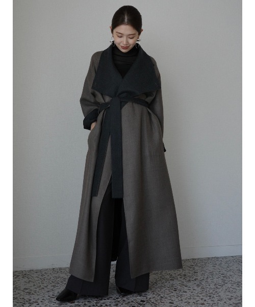 ミッドウェイトツータックワイドパンツ（スラックス）｜anuans（ア