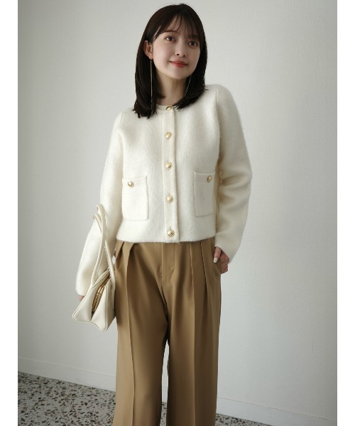 ミッドウェイトツータックワイドパンツ（スラックス）｜anuans（ア