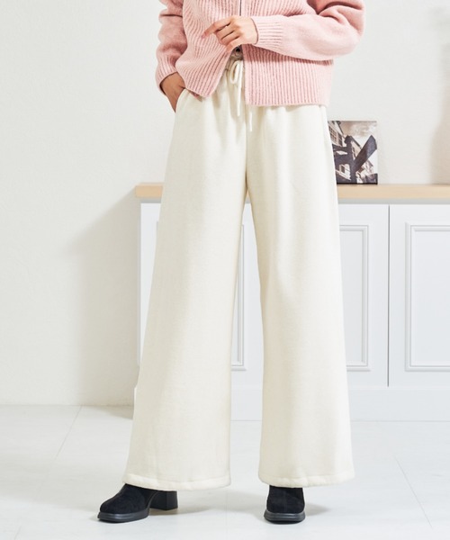 MISCH MASCH(ミッシュマッシュ)の「ZOZO限定 ふわふわカットパンツ(その他パンツ・レディース・アイボリー/グレー・フリ-)」の1枚目の写真