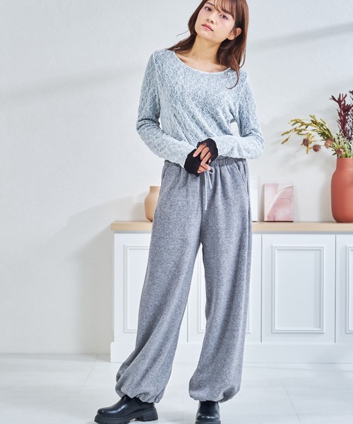 MISCH MASCH(ミッシュマッシュ)の「ZOZO限定 ふわふわカットパンツ(その他パンツ・レディース・アイボリー/グレー・フリ-)」の17枚目の写真
