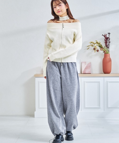 MISCH MASCH(ミッシュマッシュ)の「ZOZO限定 ふわふわカットパンツ(その他パンツ・レディース・アイボリー/グレー・フリ-)」の18枚目の写真