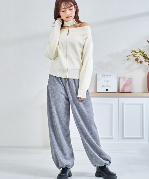 MISCH MASCH(ミッシュマッシュ)の「ZOZO限定 ふわふわカットパンツ(その他パンツ・レディース・アイボリー/グレー・フリ-)」の19枚目の写真