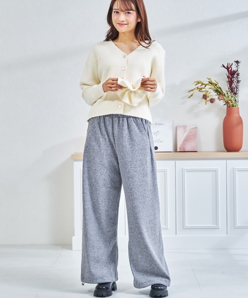 MISCH MASCH(ミッシュマッシュ)の「ZOZO限定 ふわふわカットパンツ(その他パンツ・レディース・アイボリー/グレー・フリ-)」の8枚目の写真
