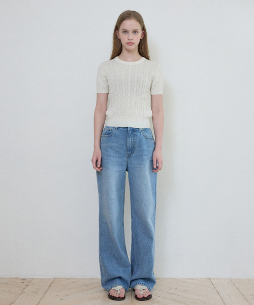WEDNESDAYOASISFORWOMEN（ウェンズデー オアシス フォー ウーマン）の「ウォッシャブル クロエ ハーフラウンドニット_IVORY(WC25-KN22)（ニット/セーター・レディース・アイボリー・FREE）」の3枚目の写真