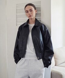 LOEIL（ロエイユ）の「マニッシュレザーブルゾンジャケット - ブラック（ライダースジャケット）」