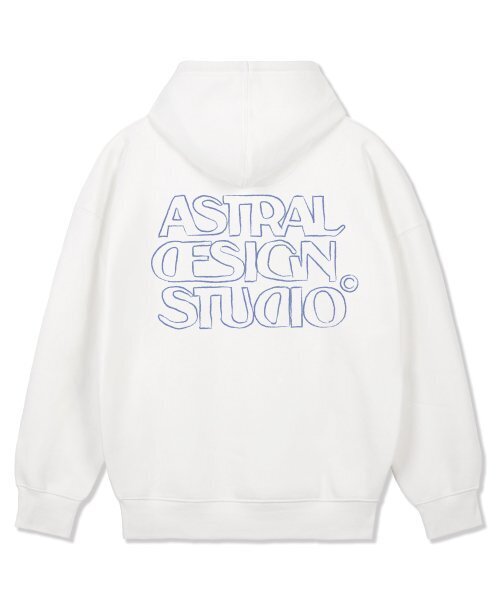 ASTRAL PROJECTION(アストラルプロジェクション)の「アストラルデザインスタジオ2 ワイドショルダーフードパーカー_ホワイト(パーカー・メンズ・その他・MEDIUM/LARGE/XX-LARGE)」の1枚目の写真