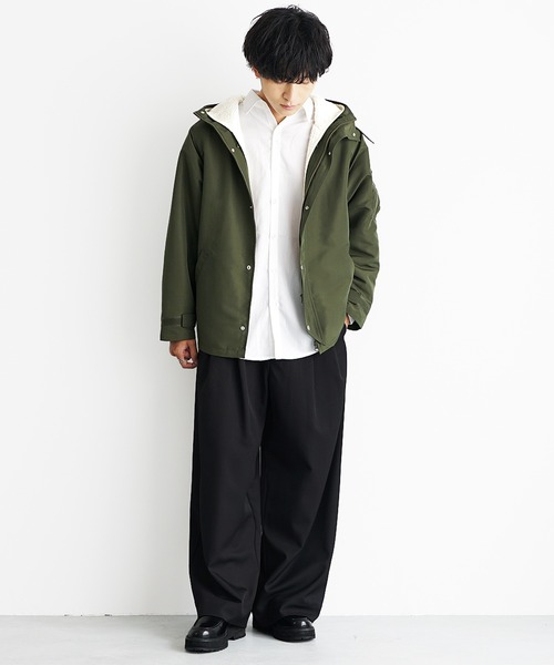 MinoriTY(マイノリティ)の「【MinoriTY】取り外し可能 3WAY裏ボアライナー付マウンテンパーカー メンズ アウター ヘビーアウター 春服 冬服 ボアブルゾン ジャケット(マウンテンパーカー・メンズ・ブラック/カーキ/ネイビー/ベージュ・S/M/L)」の19枚目の写真