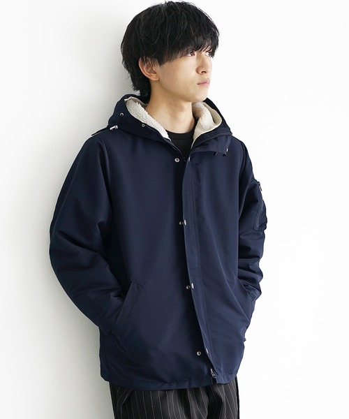 MinoriTY(マイノリティ)の「【MinoriTY】取り外し可能 3WAY裏ボアライナー付マウンテンパーカー メンズ アウター ヘビーアウター 春服 冬服 ボアブルゾン ジャケット(マウンテンパーカー・メンズ・ブラック/カーキ/ネイビー/ベージュ・S/M/L)」の13枚目の写真