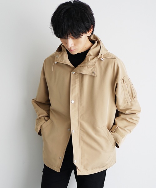 MinoriTY(マイノリティ)の「【MinoriTY】取り外し可能 3WAY裏ボアライナー付マウンテンパーカー メンズ アウター ヘビーアウター 春服 冬服 ボアブルゾン ジャケット(マウンテンパーカー・メンズ・ブラック/カーキ/ネイビー/ベージュ・S/M/L)」の22枚目の写真