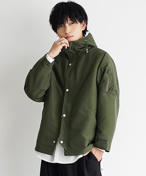 MinoriTY(マイノリティ)の「【MinoriTY】取り外し可能 3WAY裏ボアライナー付マウンテンパーカー メンズ アウター ヘビーアウター 春服 冬服 ボアブルゾン ジャケット(マウンテンパーカー・メンズ・ブラック/カーキ/ネイビー/ベージュ・S/M/L)」の16枚目の写真