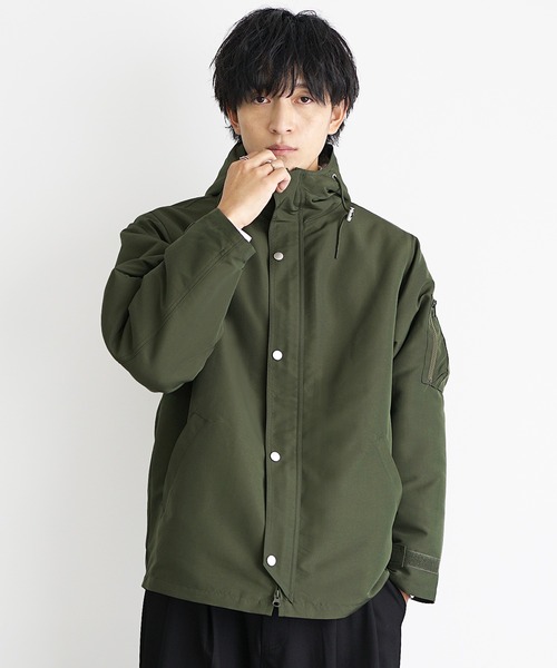 MinoriTY(マイノリティ)の「【MinoriTY】取り外し可能 3WAY裏ボアライナー付マウンテンパーカー メンズ アウター ヘビーアウター 春服 冬服 ボアブルゾン ジャケット(マウンテンパーカー・メンズ・ブラック/カーキ/ネイビー/ベージュ・S/M/L)」の18枚目の写真