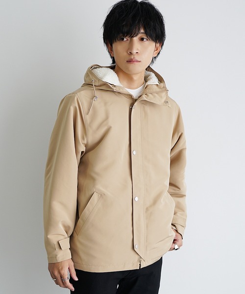 ボアライナーつき　3WAY マウンテンパーカー　春コート　ブルゾン　ベージュ 名品アウター/3WAY・はっ水】ボアライナー付マウンテンパーカ