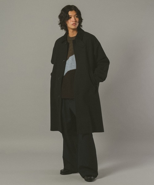 RAGEBLUE(レイジブルー)の「TEXTURE BLOCK DESIGN KNIT / 編み地切り替えデザインニット(ニット/セーター・メンズ・グレー/レッド/ブラウン/ブラック・LARGE/MEDIUM/SMALL)」の21枚目の写真