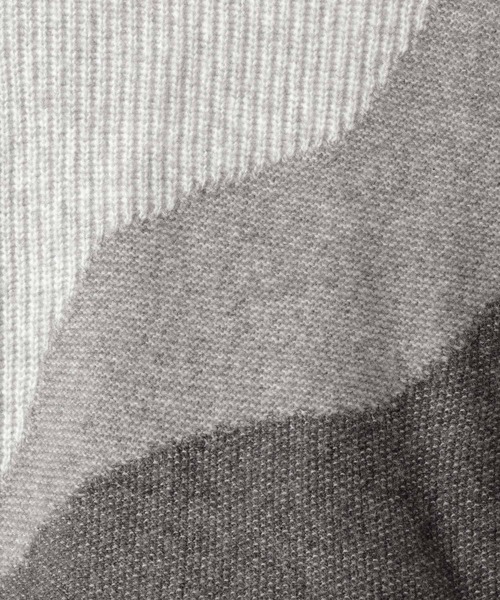 RAGEBLUE(レイジブルー)の「TEXTURE BLOCK DESIGN KNIT / 編み地切り替えデザインニット(ニット/セーター・メンズ・グレー/レッド/ブラウン/ブラック・LARGE/MEDIUM/SMALL)」の5枚目の写真