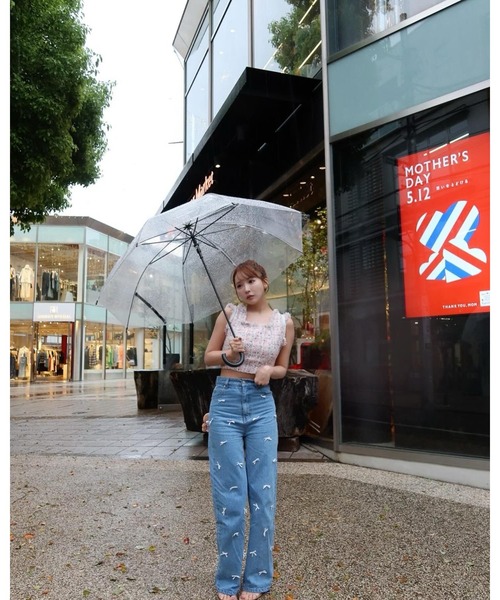 MISTREASS(ミストレアス)の「Ribbon Denim Straight Pants(デニムパンツ・レディース・サックスブルー/ネイビー・MEDIUM/SMALL)」の6枚目の写真