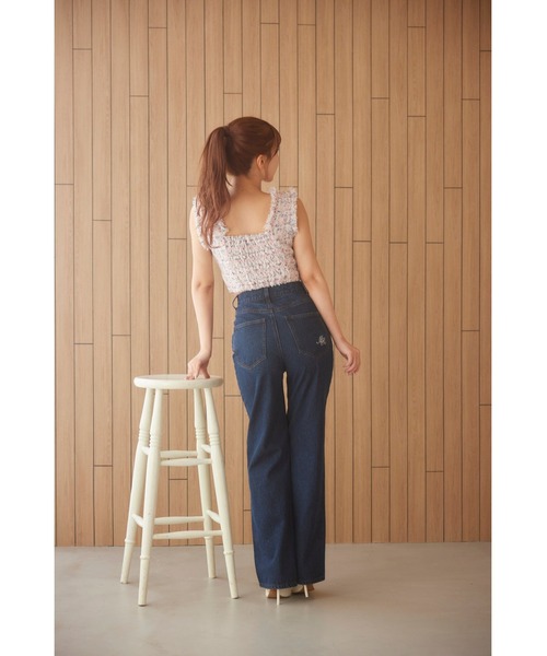 MISTREASS(ミストレアス)の「Ribbon Denim Straight Pants(デニムパンツ・レディース・サックスブルー/ネイビー・MEDIUM/SMALL)」の12枚目の写真