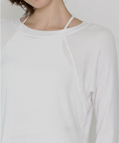 DEVIWEAR(デヴィウェア)の「ソフトスリットカバーアップ DEVI-T0027-ホワイト(Tシャツ/カットソー・レディース・その他・FREE)」の4枚目の写真