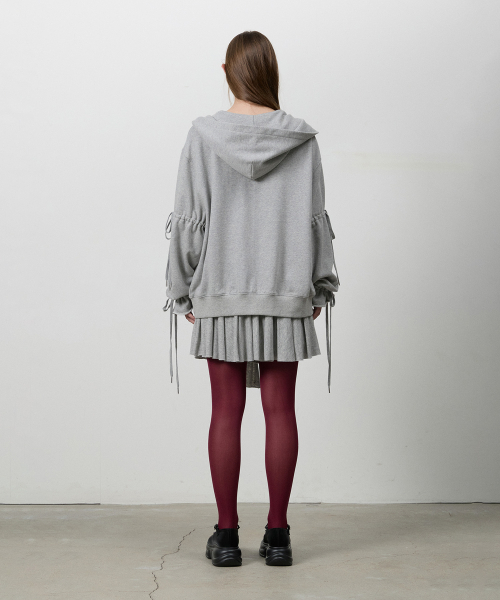 THREE TO EIGHTY（スリートゥエイティー）の「RIBBON DRAWSTRING HOODIE M.GREY（パーカー・レディース・その他・FREE）」の4枚目の写真