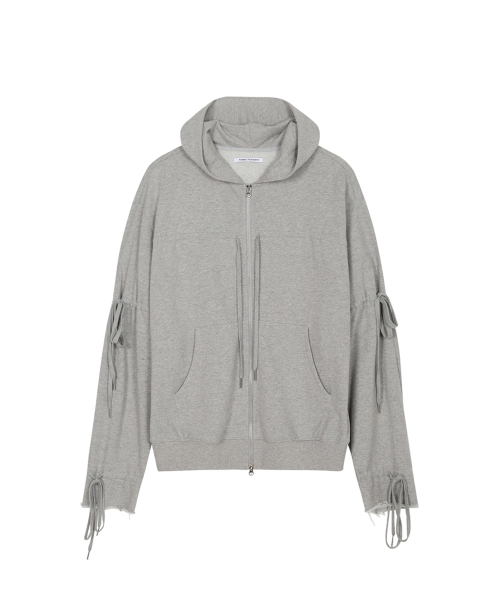 THREE TO EIGHTY（スリートゥエイティー）の「RIBBON DRAWSTRING HOODIE M.GREY（パーカー・レディース・その他・FREE）」の3枚目の写真