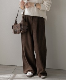 コーデュロイワイドパンツ