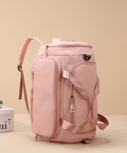 pyornim(ピョルニム)の「【大容量】【3WAY】ナイロンボストン トラベルバッグ リュック ショルダー ジムバッグ(ボストンバッグ・レディース・ダークグレー/ピンク/グレー/ブルー/アイボリー/ブラック・F)」の21枚目の写真