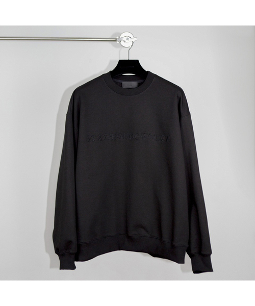 GOZER(ゴーザー)の「OVERSIZED STAYHIGHDOWNLOW BASIC CREW_BLACK(スウェット・メンズ・ブラック・1/2)」の1枚目の写真