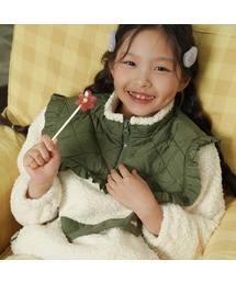 SWEET BITTER（スイートビター）の「[Kids] Ruffle Fleece Jacket_Khaki（ブルゾン）」