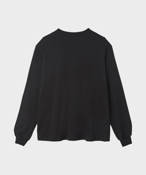 mydeepbluememories(マイディープブルーメモリーズ)の「THREE LOGO LONG SLEEVE T(BLACK)(Tシャツ/カットソー・レディース・ブラック・FREE)」の2枚目の写真