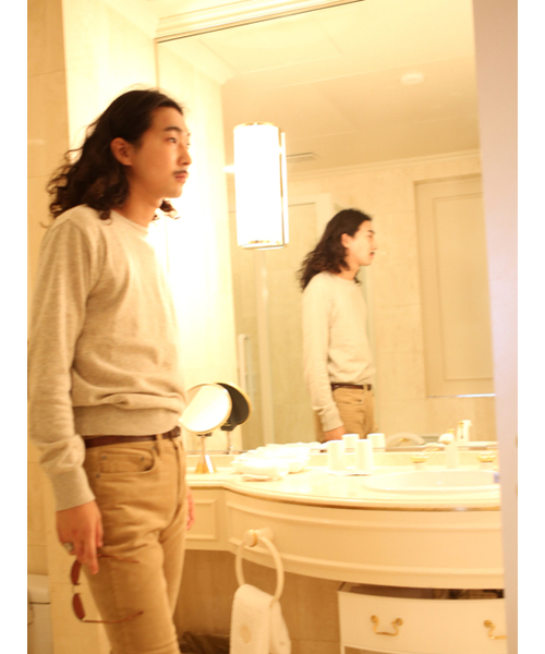 GOZER（ゴーザー）の「FOREST ROUND KNIT_MOCHA BEIGE（ニット/セーター・メンズ・ベージュ・1/2/3）」の7枚目の写真