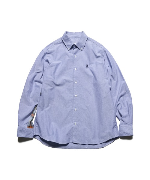 SOPHNET.（ソフネット）の「CHECK PANELED B.D SHIRT（シャツ/ブラウス・メンズ・ホワイト/ネイビー・1/2/3/4/5）」の2枚目の写真